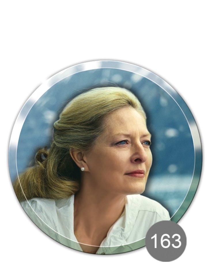 Portrait on glass