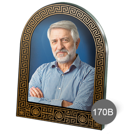 Decorative portrait in glass