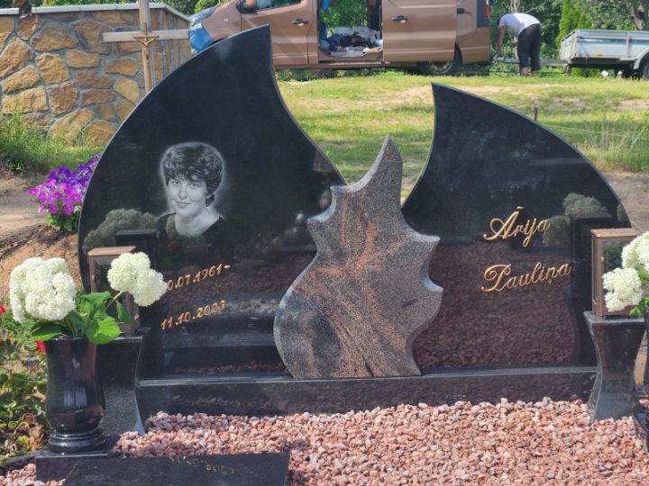 Granite Funerary Monument — Fiery Heart