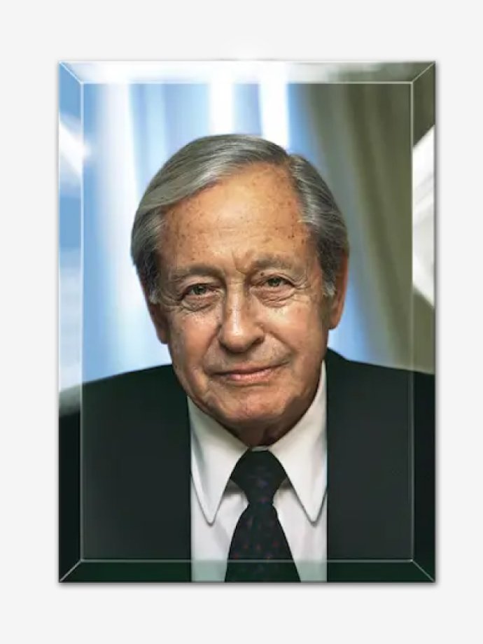 Portrait on  glass