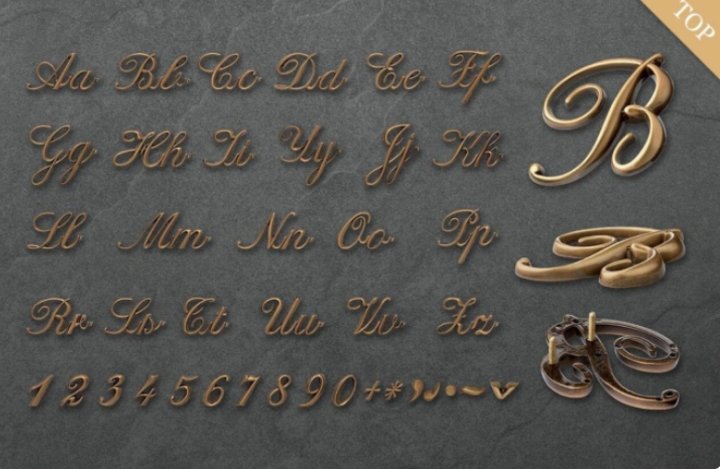 Burti un cipari CORSIVO