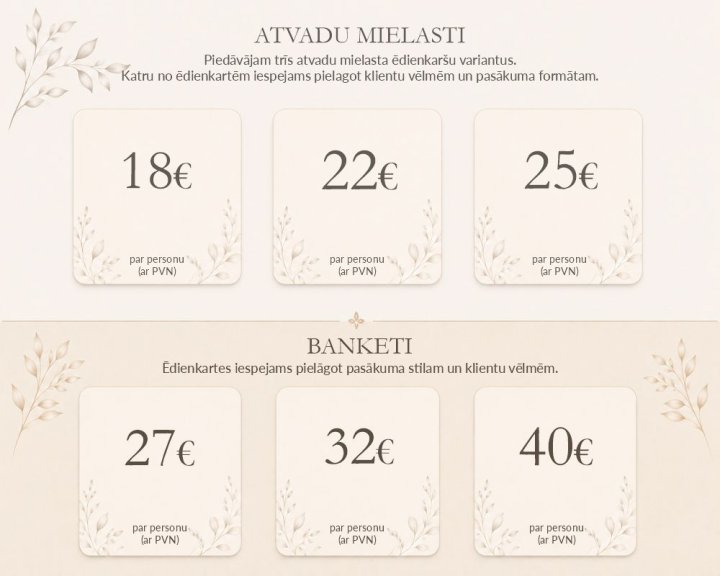 Atmosfēra ēdienkarte